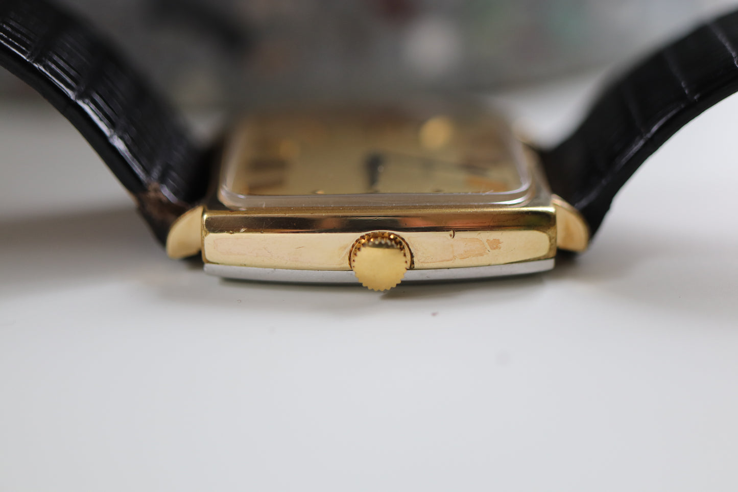 Longines manual working well linen squared dial