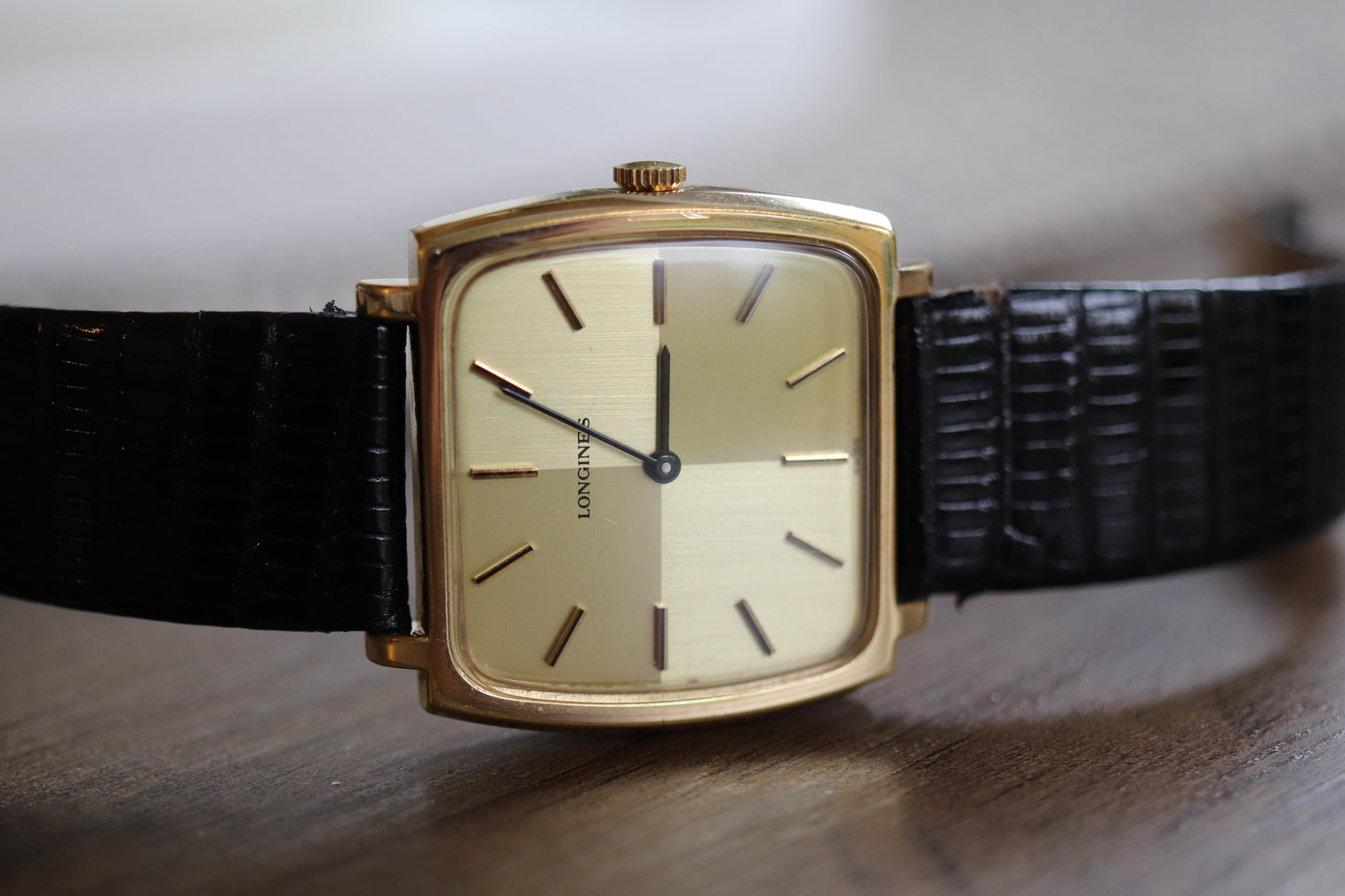 Longines manual working well linen squared dial
