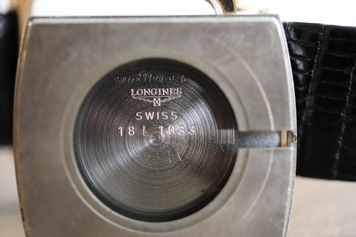 Longines manual working well linen squared dial