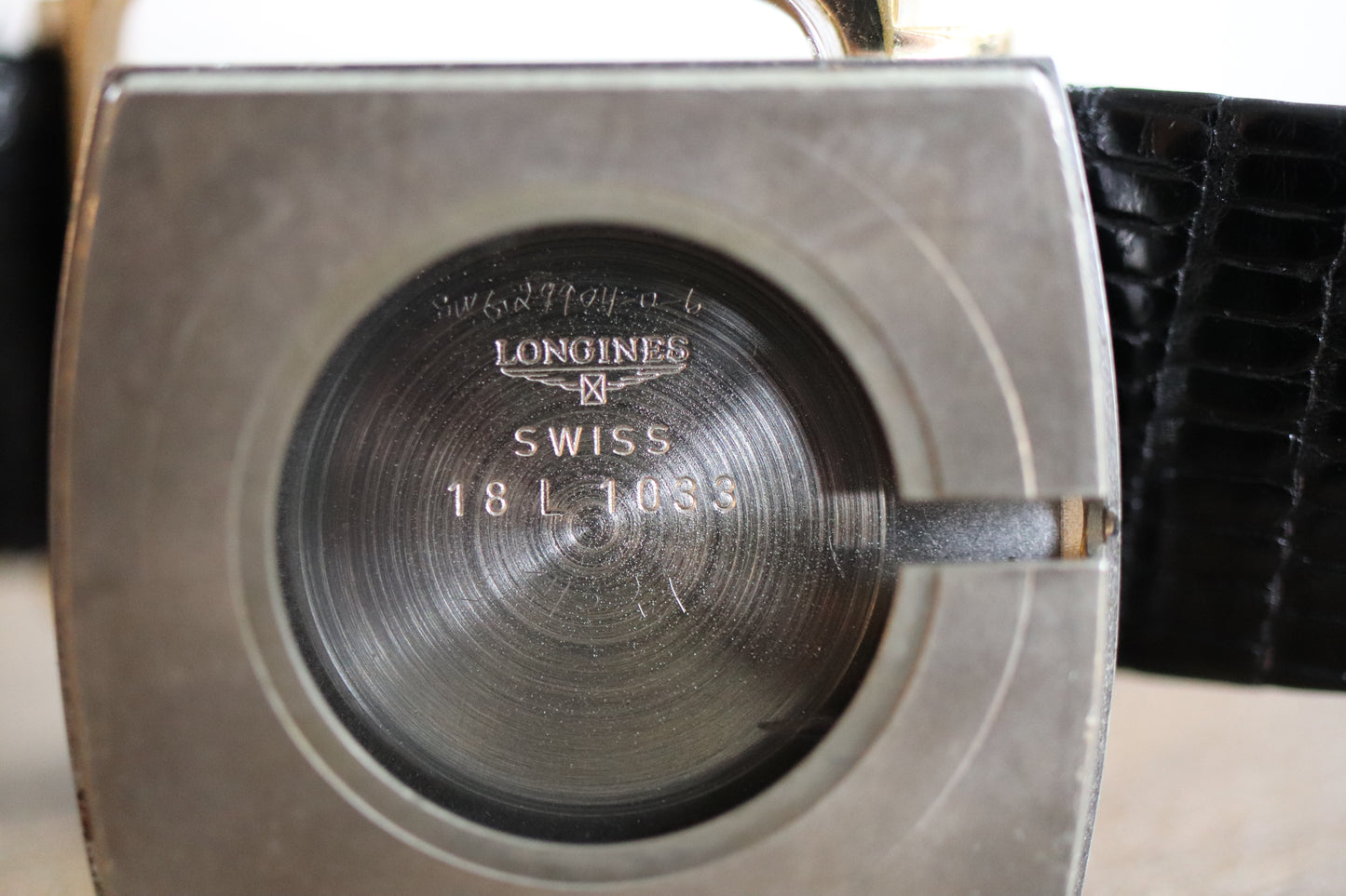 Longines manual working well linen squared dial