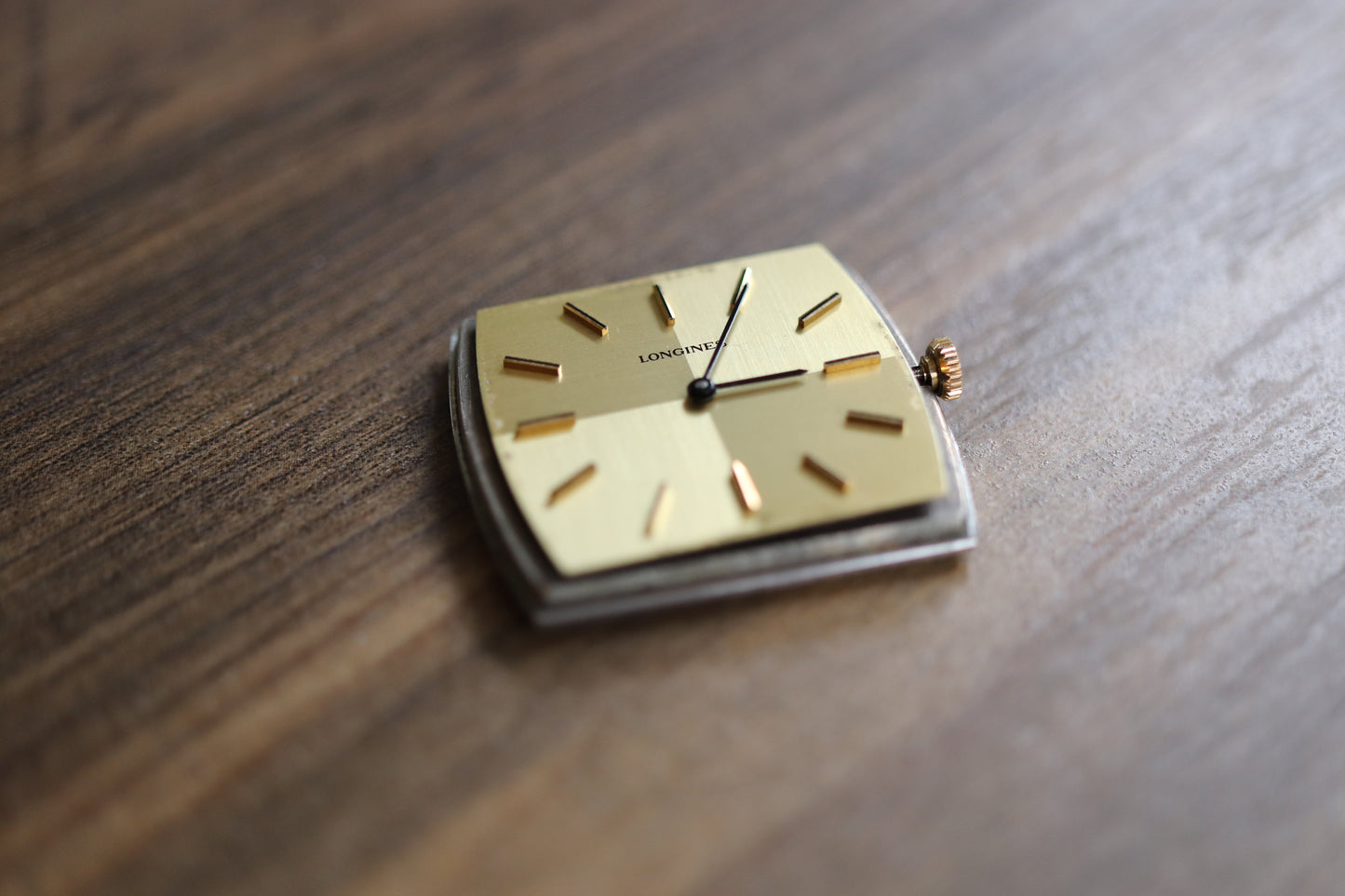 Longines manual working well linen squared dial