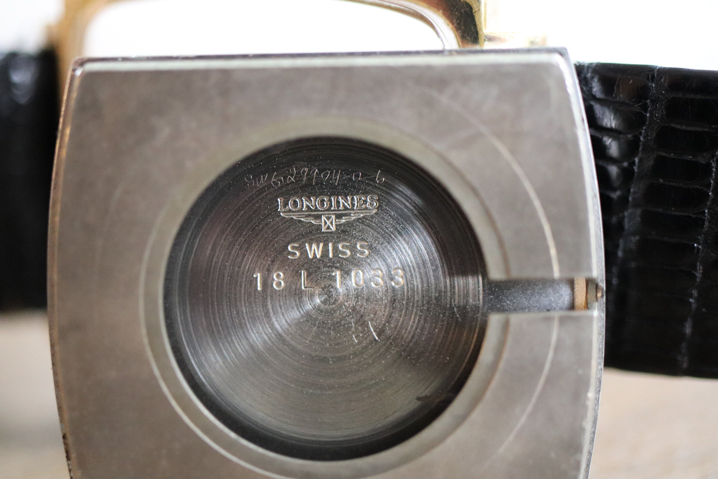 Longines manual working well linen squared dial