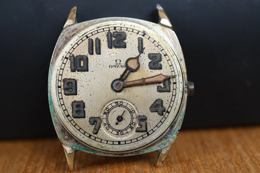 For Projects Vintage 1930s Omega Cushion Case Manual Wind
