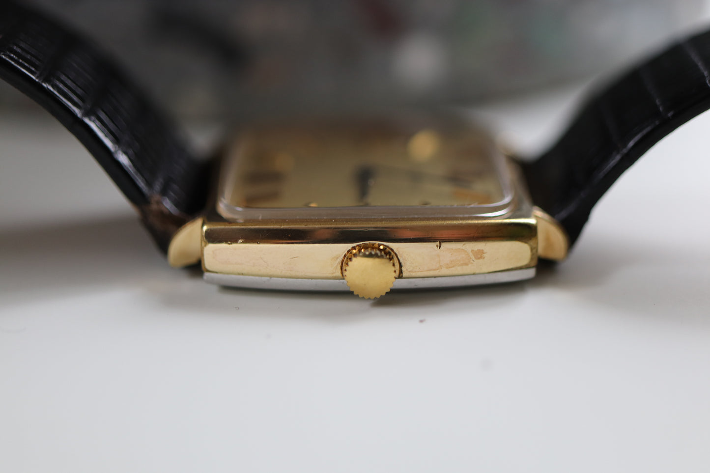Longines manual working well linen squared dial