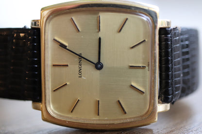 Longines manual working well linen squared dial