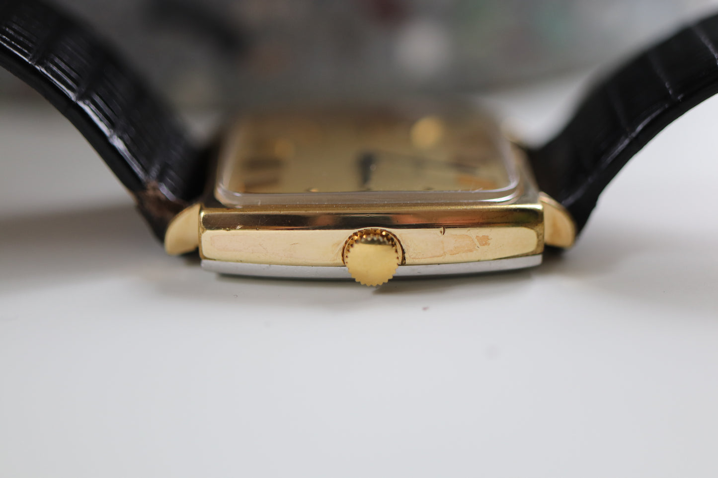 Longines manual working well linen squared dial