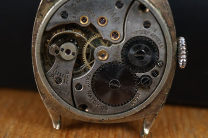 For Projects Vintage 1930s Omega Cushion Case Manual Wind