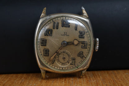 For Projects Vintage 1930s Omega Cushion Case Manual Wind