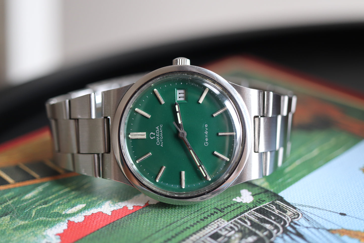Omega 166.0173 Esfera verde Cal. 1012