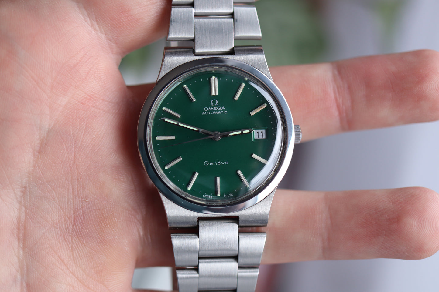 Omega 166.0173 Esfera verde Cal. 1012